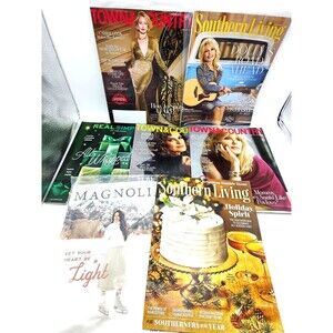 Town & Country, Real Simple, Southern Living, Magnolia Magazines - Lot of 7 2025
